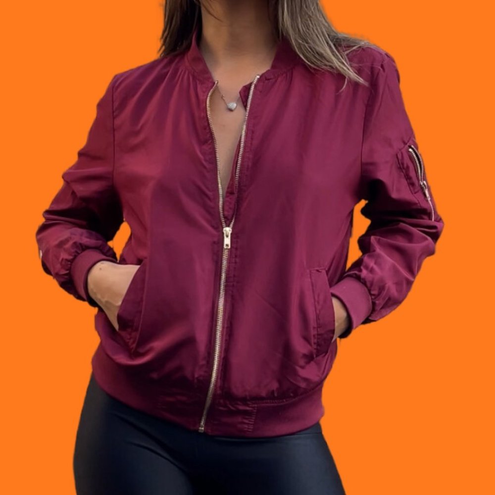 INSO - Maroon Bomber jacket - size Large